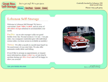 Tablet Screenshot of lebanonstorage.com